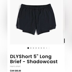 New Ciele DLYShort 5" Long Brief - Shadowcast Sz XL Shorts